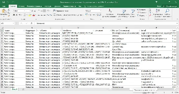 Database of auto parts stores for foreign cars of Russi