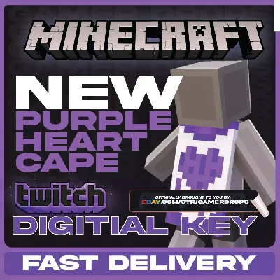 Minecraft Purple Heart Twitch Cape 💜 JAVA & Bedrock 💜