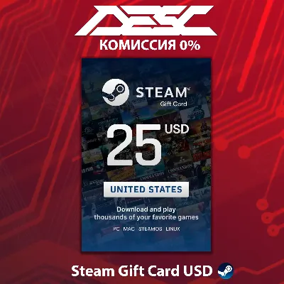 ⚫ STEAM TOP UP CARD 💳 USA/CIS/TR/AR 🌟 1-100 USD