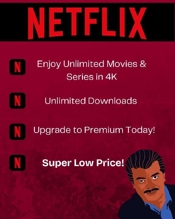 🍿 NETFLIX PREMIUM 4K 🔥– 1 MONTH ! 🏷️