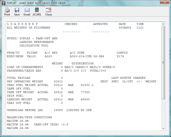 🏢 TOPCAT Performance Calculator | FSX, P3D, MSFS
