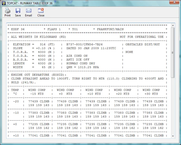 🏢 TOPCAT Performance Calculator | FSX, P3D, MSFS