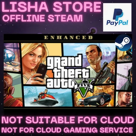 Grand Theft Auto V GTA 5 Enhanced steam for 90 days