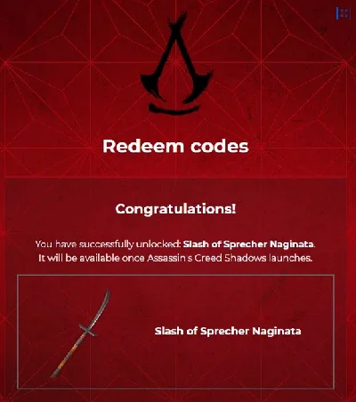 Assassin´s Creed Shadows ✅ Slash of Sprecher Naginata​