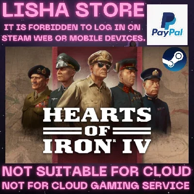Hearts of Iron IV+DLC Steam Offline Paypal