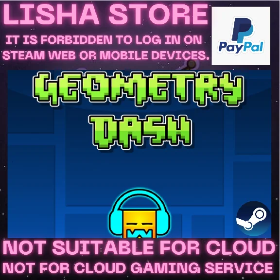 Geometry Dash Steam Offline PAYPAL
