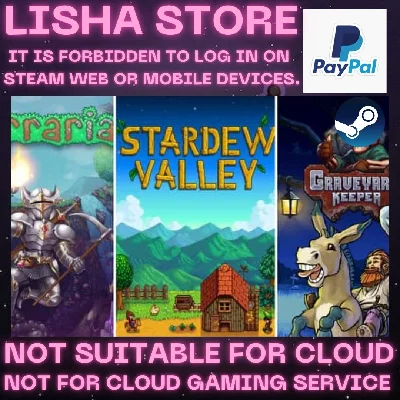 Stardew Valley+Graveyard Keeper+Terraria 3 Games paypal