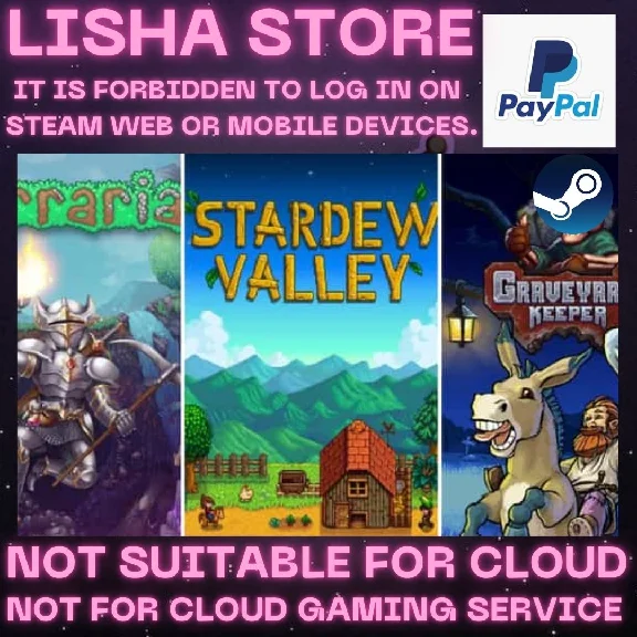 Stardew Valley+Graveyard Keeper+Terraria 3 Games paypal