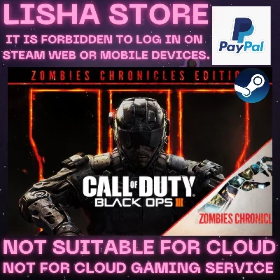 Call of Duty Black Ops III+Zombie Steam Offline Paypal