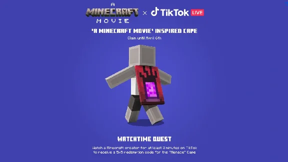 Minecraft TIKTOK Menace Cape 💙 JAVA & Bedrock 💙