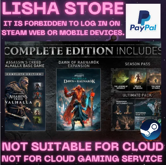 Assassins Creed Valhalla Complete Edition Steam PAYPAL