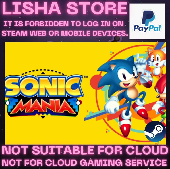 Sonic Mania Steam Offline PAYPAL