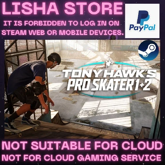 Tony Hawk´s Pro Skater 1+2 Steam Offline Paypal