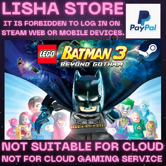 LEGO Batman 3 Beyond Gotham Steam Offline Paypal