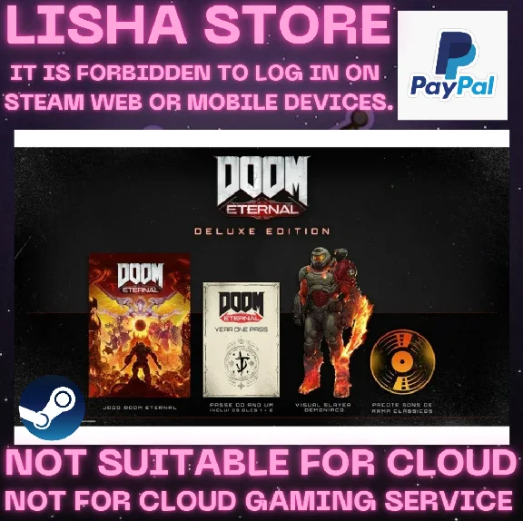 DOOM Eternal Deluxe+The Ancient Gods Part 1+ 2 PAYPAL