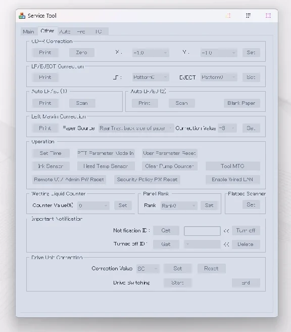 Canon Service Tool V.6310