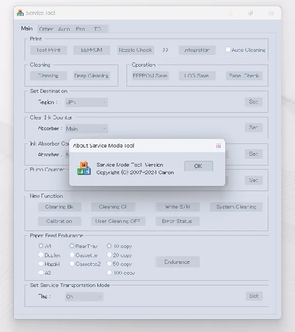 Canon Service Tool V.6310