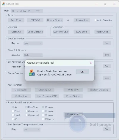 Canon Service Tool V.6210