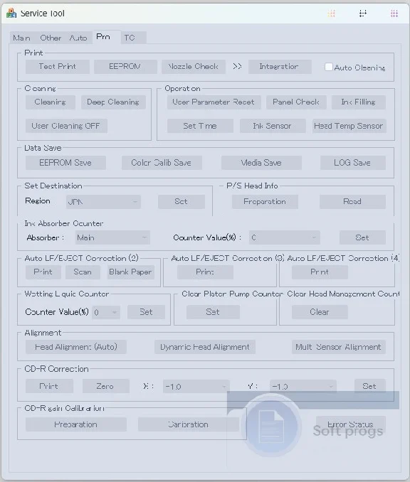 Canon Service Tool V.6210