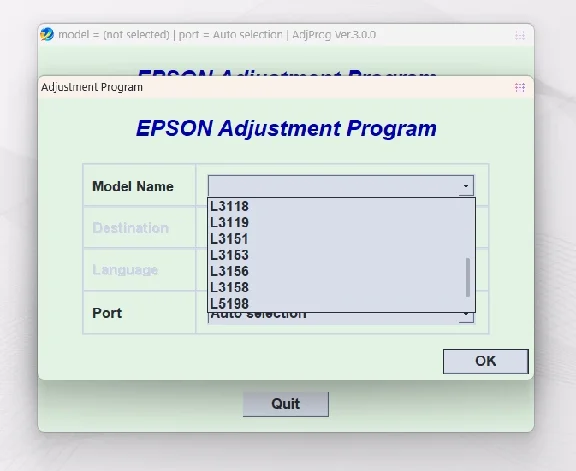 AdjProg Reset- L111*-L310*-L311*-L315*-L5198