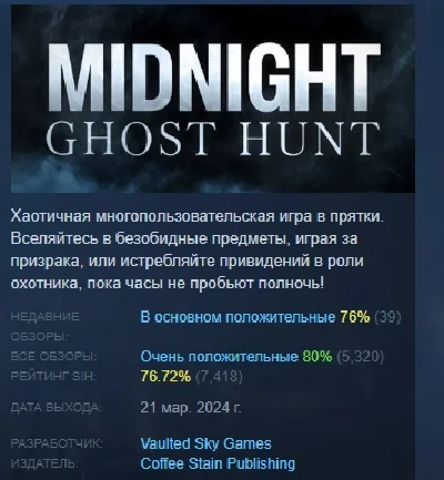 Midnight Ghost Hunt 💎 АВТОДОСТАВКА STEAM РОССИЯ