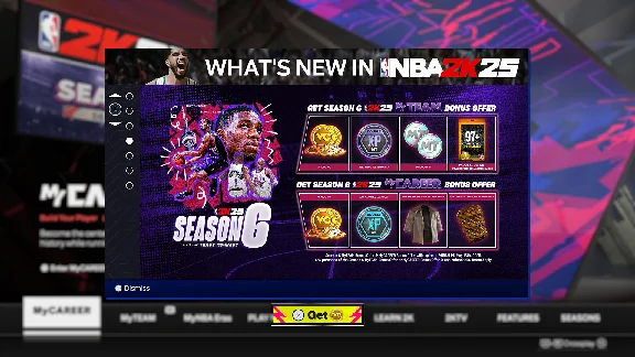 NBA 2K25 MyTEAM Bonus Offer: Season 6 DLC