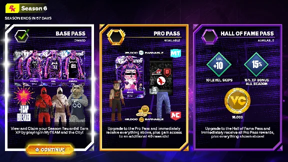 Сезонный абонемент NBA 2K25 Pro Pass: Season 6 DLC