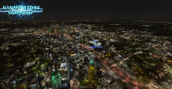 🌦️ Atlanta Night Light Enhanced | MSFS