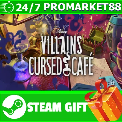 ⭐️ALL COUNTRIES⭐️ Disney Villains Cursed Café STEAM GIF