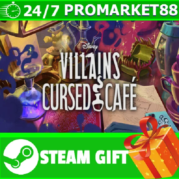 ⭐️ALL COUNTRIES⭐️ Disney Villains Cursed Café STEAM GIF