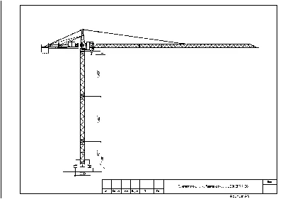 Tower crane LIEBHERR 71EC (autocad drawing)