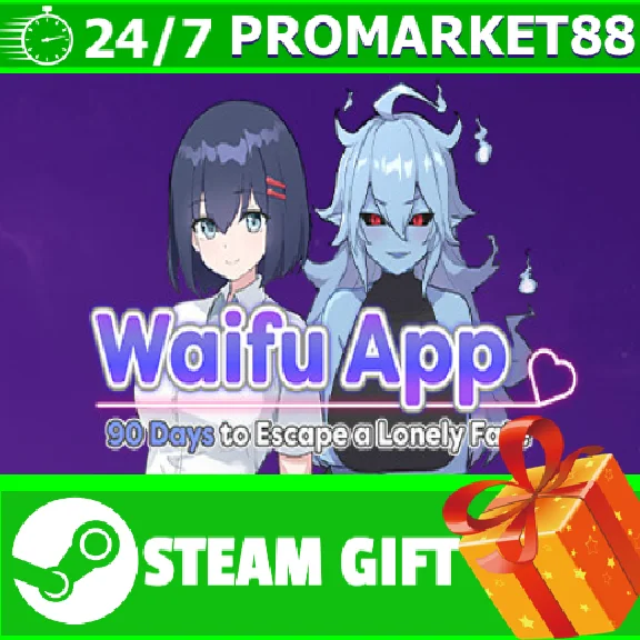 ⭐️ Waifu App 90 Days to Escape a Lonely Fate STEAM GIFT