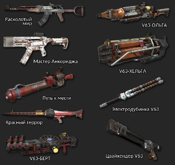 Unique named weapons Fallout 76