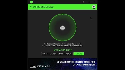 💿 Razer 7.1 Surround sound 🔑 Key