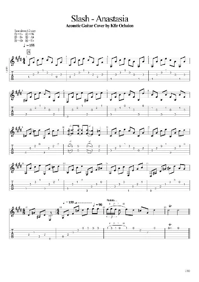 Slash - Anastasia - Acoustic Cover by Kfir Ochaion
