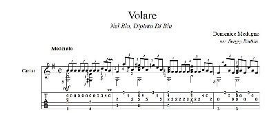 Volare (Domenico Modugno) guitar notes