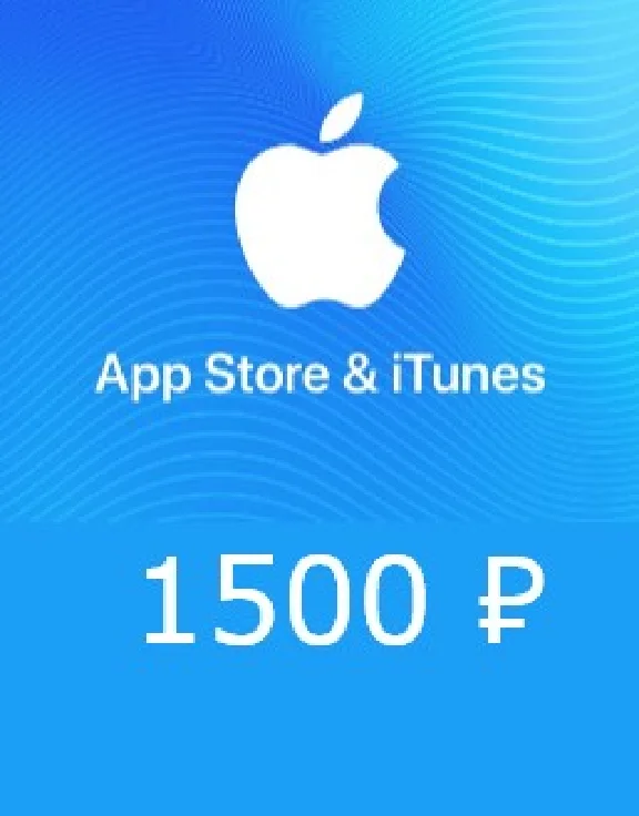 App Store iTunes gift card 1500 RUR for RUS iTune  ₽
