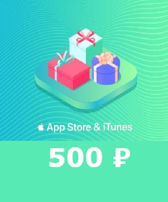 App Store iTunes 500руб РФ подарочная карта пополнения₽