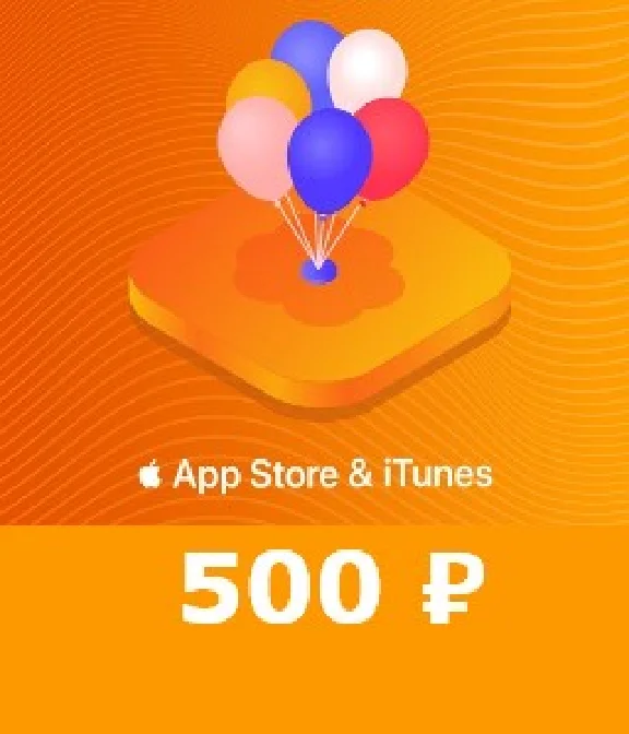 App Store iTunes 500руб РФ подарочная карта пополнения₽