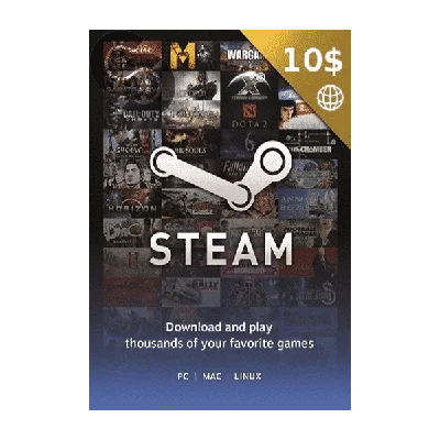 💎🟢STEAM WALLET GIFT CARD 10$ (USA+TL+ARG) 🟢💎