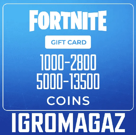 Card Fortnite–1000-2800-5000-13500 V-Bucks🔵Epic Games