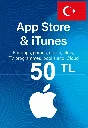 🎁GIFT CARD 🍏  Apple iTunes 🔴 TURKEY🔴50TL [NO FEES]
