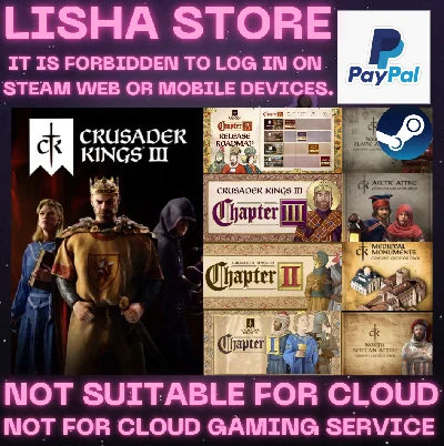 Crusader Kings 3 III Full DLC Steam Offline Paypal