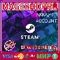 🔥STEAM ACCOUNT🚀ALL COUNTRIES!!✅KZ✅TR✅UK✅RUSSIA✅USA✅IN