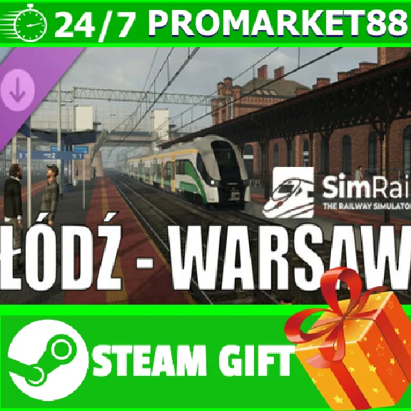 ⭐️ SimRail The Railway Simulator Łódź Warsaw STEAM GIFT