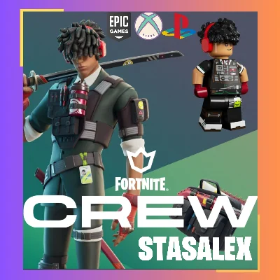 🚀FORTNITE CREW 1 MONTH⭐BATTLE PASS 1000 V-BUCKS🚀