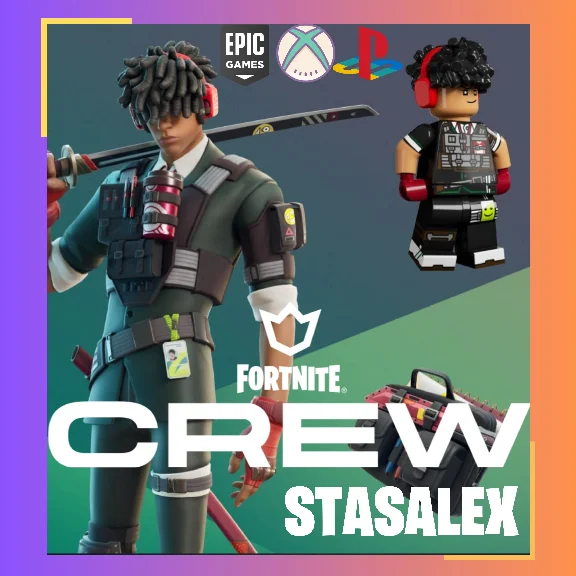 🚀FORTNITE CREW 1 MONTH⭐BATTLE PASS 1000 V-BUCKS🚀