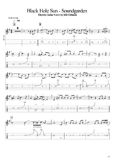 Tabs Kfir Ochaion - Soundgarden - Black Hole Sun