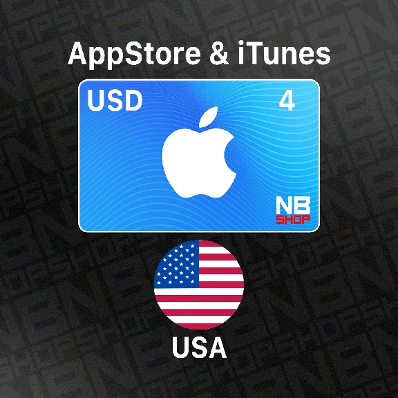 ❇️ Карта пополнения Apple iTunes 4$ USD (USA) США