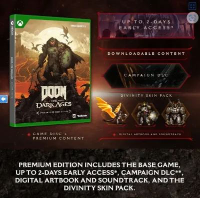 🟢🔥DOOM: THE DARK AGES PREMIUM EDITION XBOX X|S + ПК✅